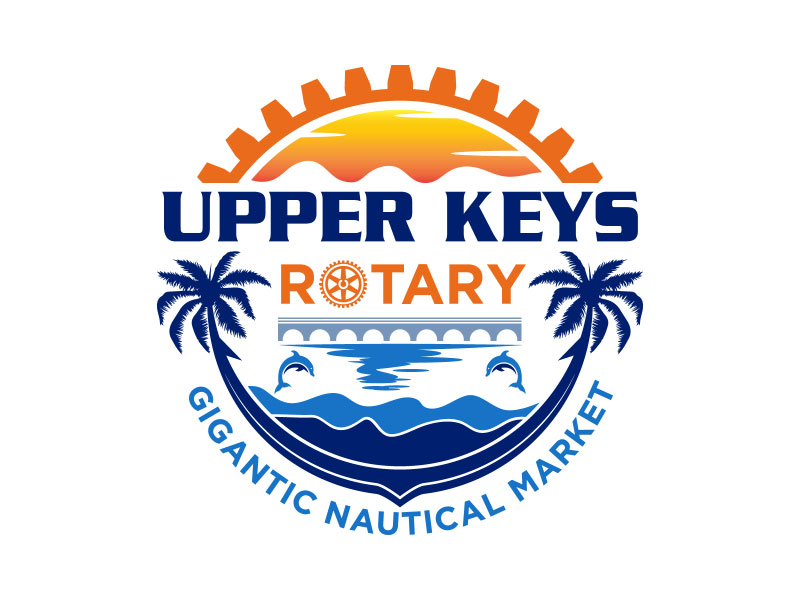 Upper keys rotary gigantic nautical market logo design by TMaulanaAssa