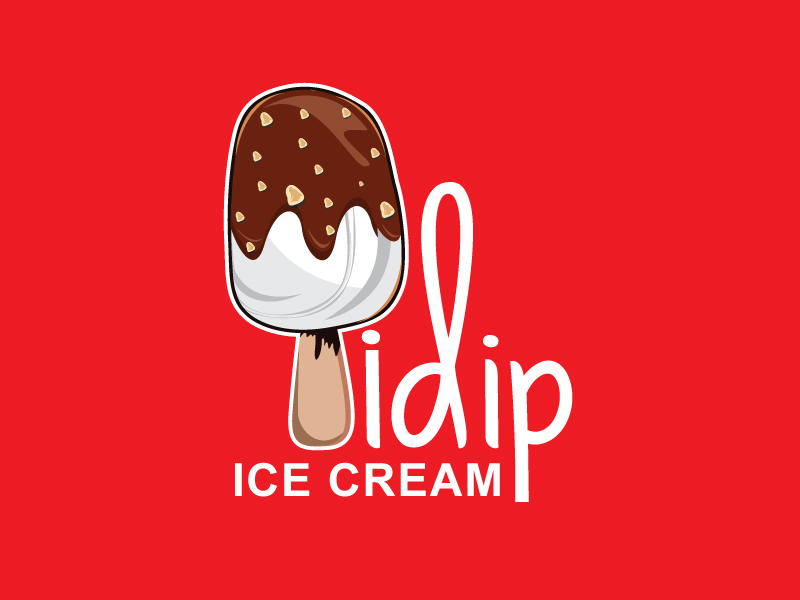 Idip ice cream logo design by Koushik