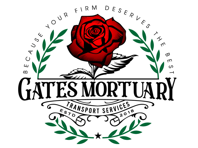 Gates Mortuary Transport Services logo design by DreamLogoDesign