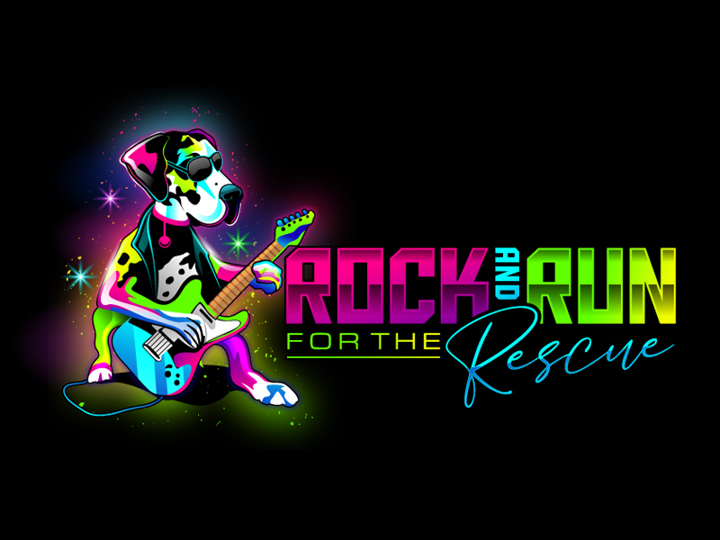 Rock and Run for the Rescue logo design by DreamLogoDesign