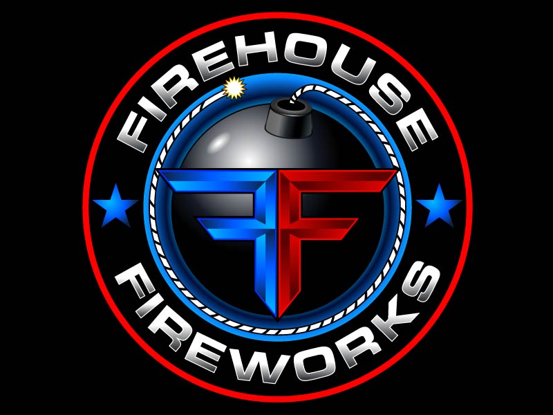 Firehouse Fireworks logo design by axel182