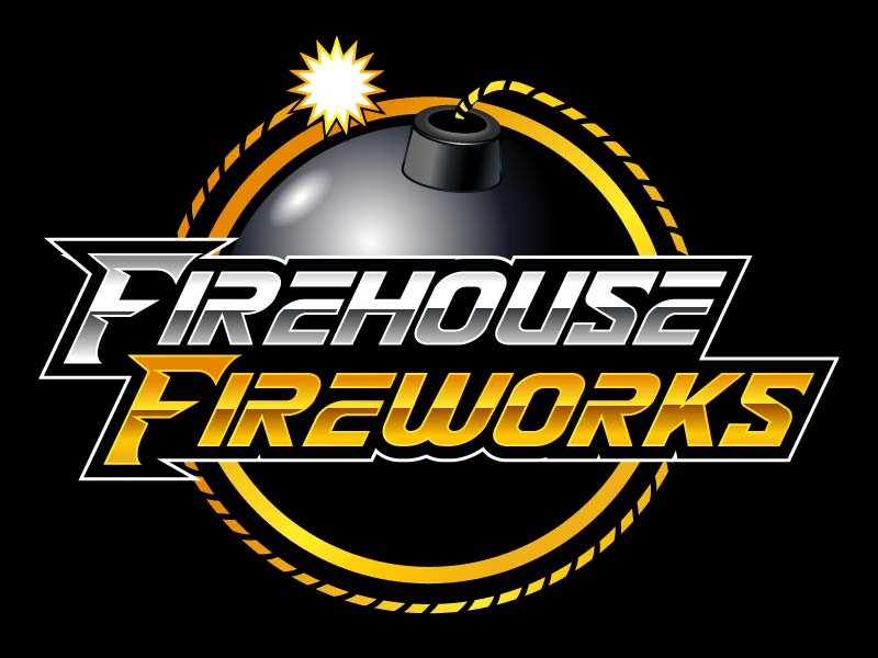 Firehouse Fireworks logo design by axel182