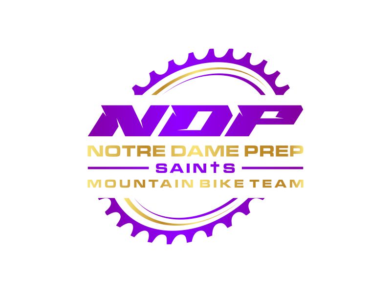 Notre Dame Saints Mountain bike team logo design by ragnar