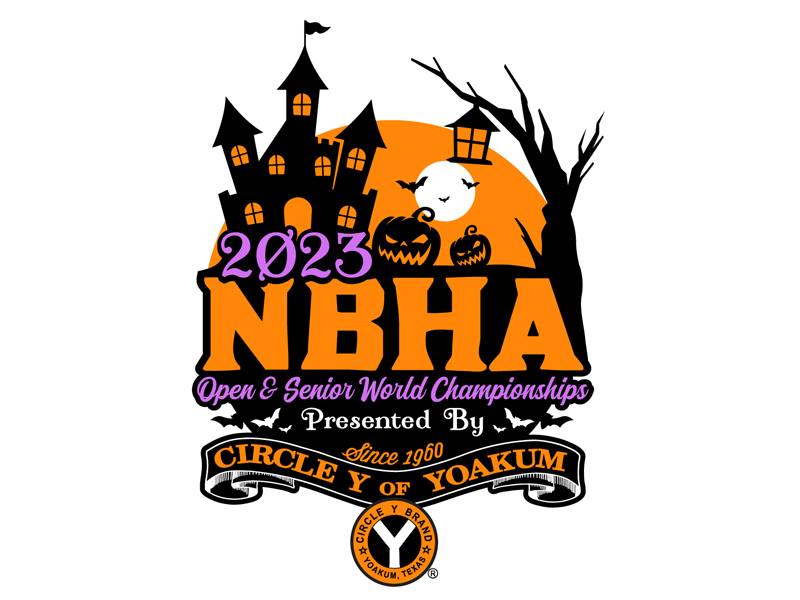 2023 NBHA Open & Senior World Championships presented by (using their logo) Circle Y Saddles logo design by DreamLogoDesign