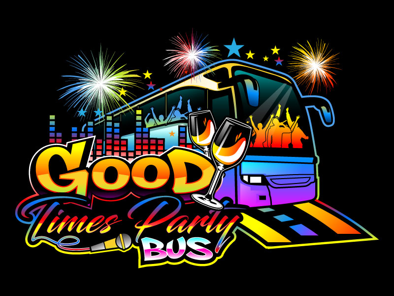 Good Times Party Bus logo design by LogoQueen