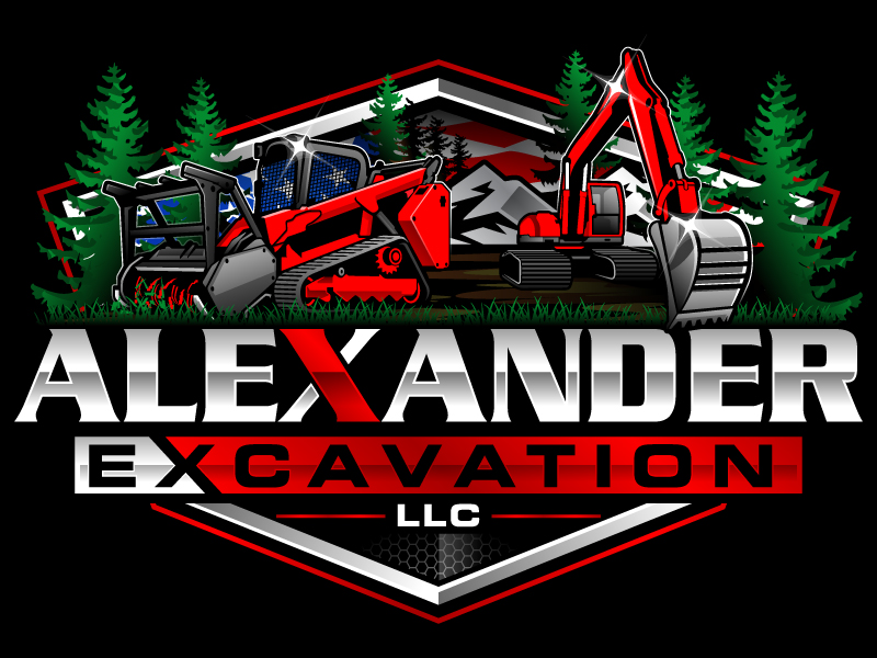 Equipment, Dump truck, mountains logo design by USDOT