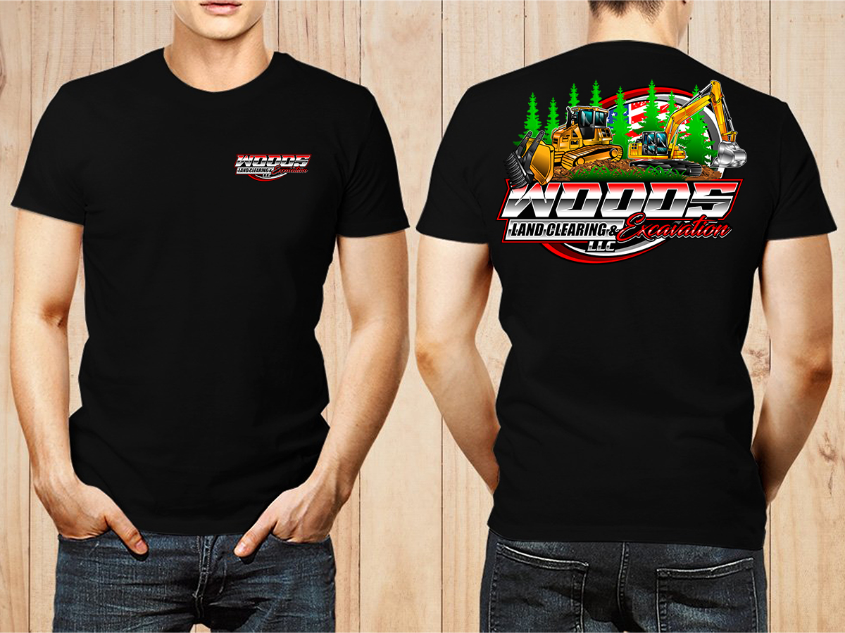 Woods Land Clearing & Excavation, LLC logo design by Thuwan Aslam Haris