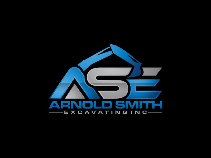 ASE Inc or Arnold Smith Excavating Inc logo design by agil