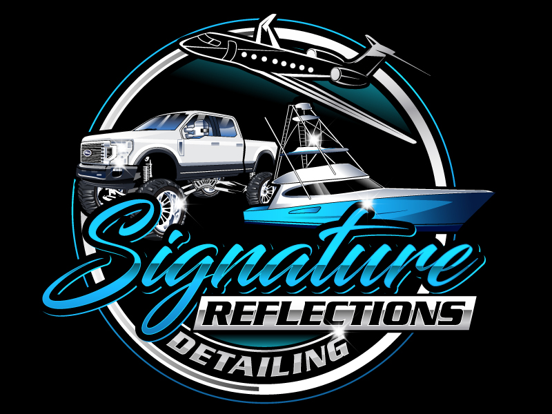 Signature Reflections Detailing logo design by uttam