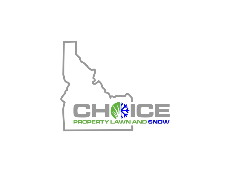 Choice Property Lawn And Snow logo design by luckyprasetyo