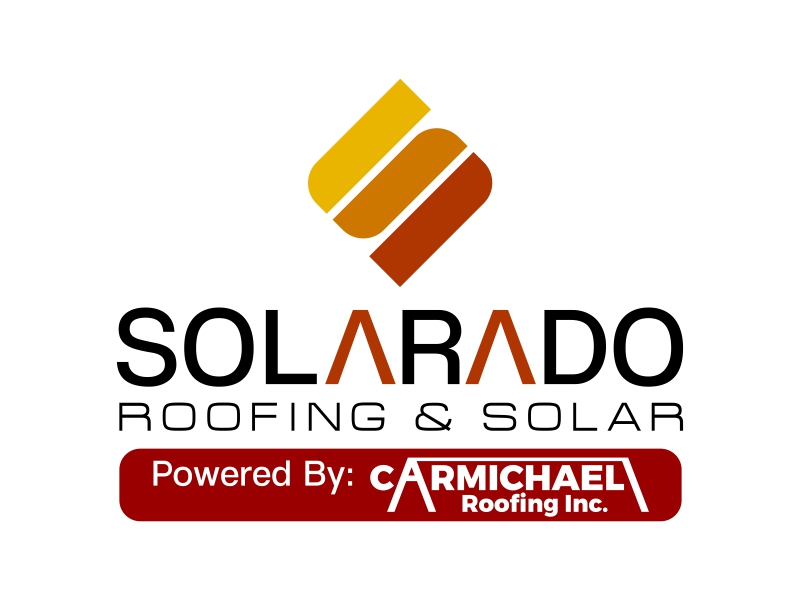 Solarado Roofing & Solar Powered by Carmichael Roofing logo design by rizuki