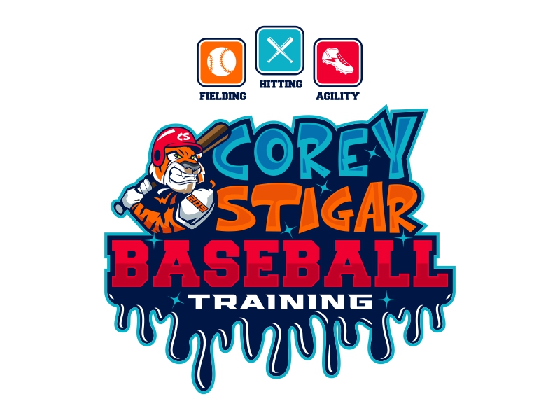 Corey Stigar Baseball logo design by rizuki