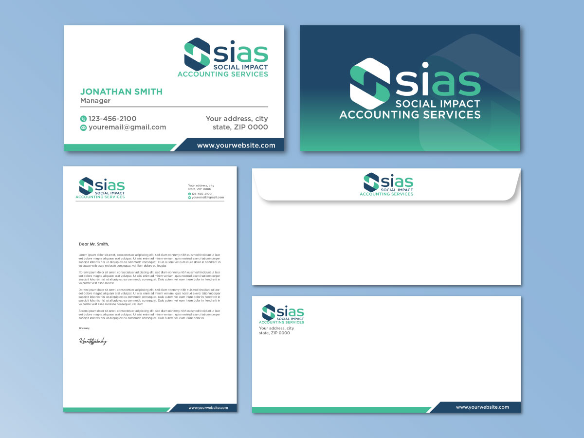 Social Impact Accounting Services (SIAS) logo design by Boomstudioz