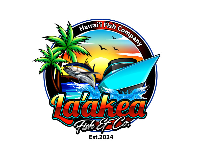 La'akea Fish & Co. logo design by Koushik