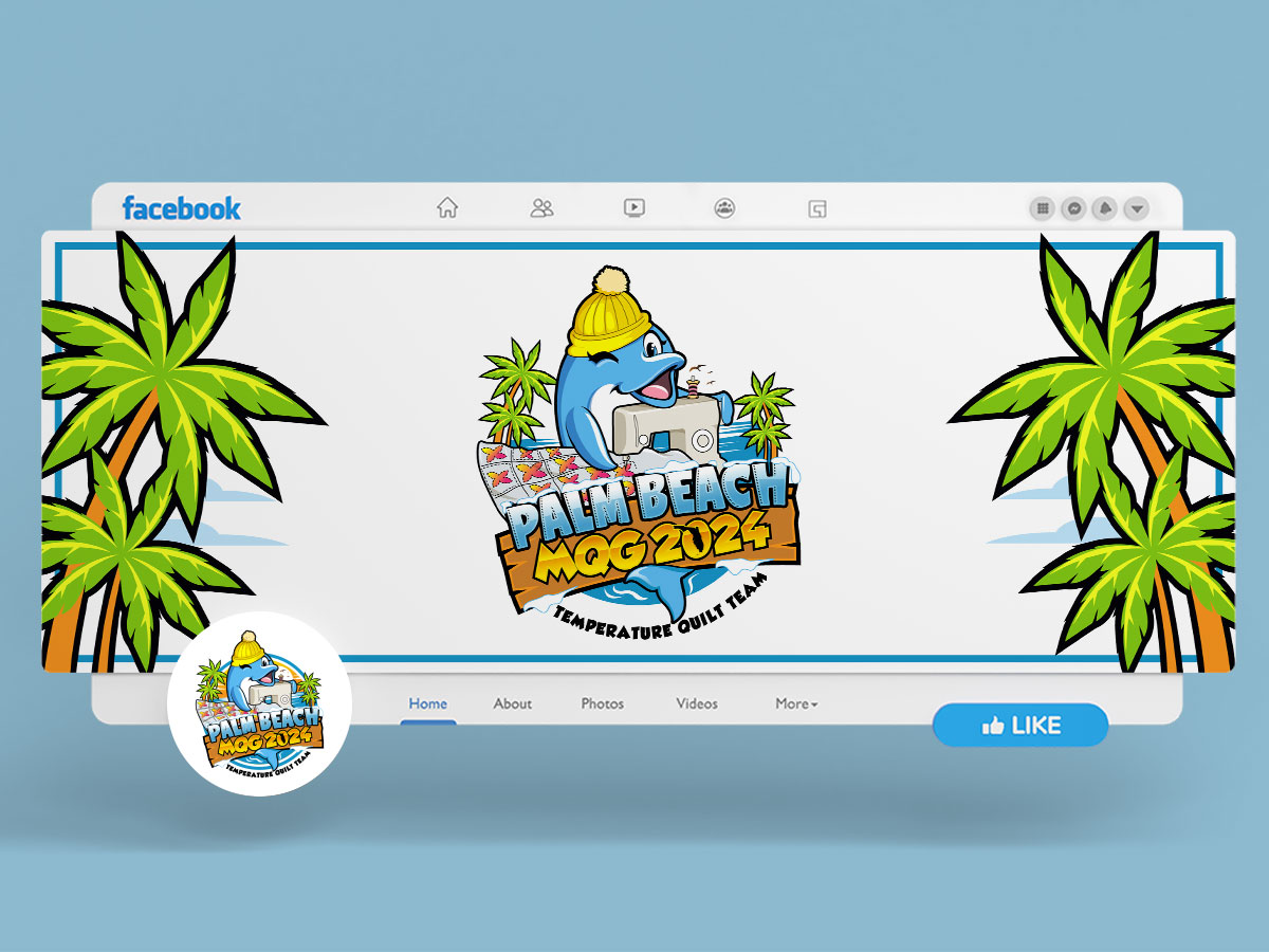 Palm Beach MQG 2024 Temperature Quilt Team logo design by yondi