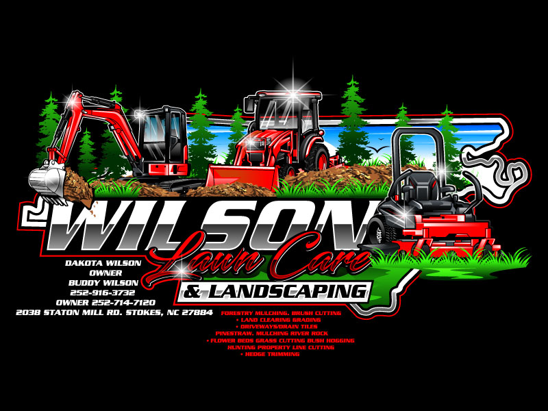 Wilson Lawn Care & Landscaping logo design by Gilate