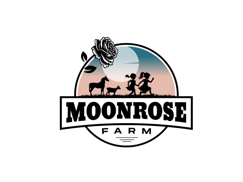 Moonrose Farm logo design by bezalel