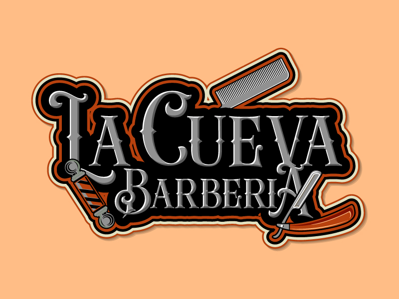 Barbería La Cueva logo design by Koushik