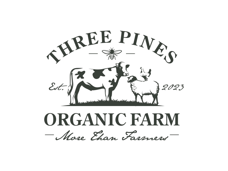 Three Pines Organic Farm logo design by Mardhi