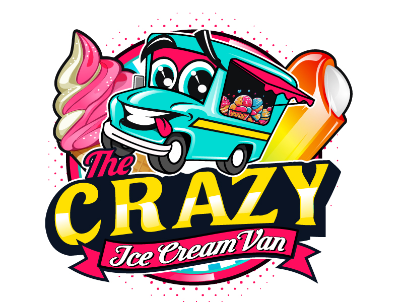 The Crazy Ice Cream Van logo design by DreamLogoDesign