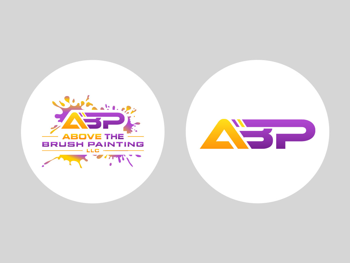 Above The Brush painting LLC logo design by yondi