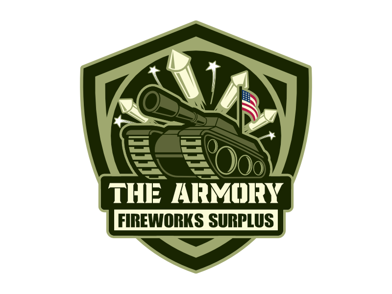 The Armory - Fireworks Surplus logo design by shikuru