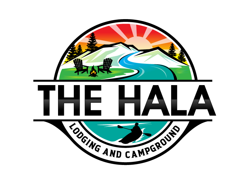 The Hala - lodging and campground logo design by DreamLogoDesign