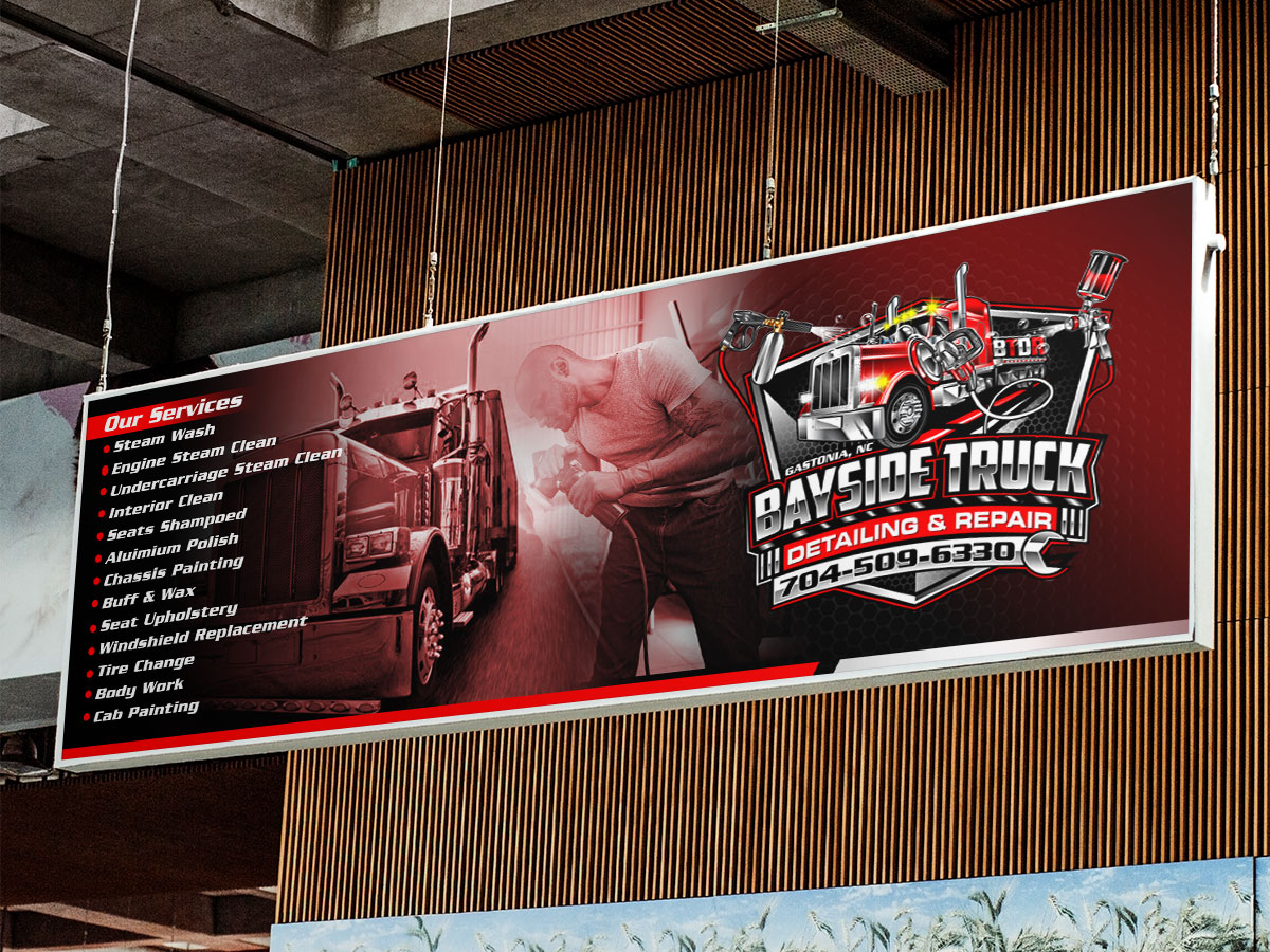 BAYSIDE TRUCK DETAILING & REPAIR logo design by yondi