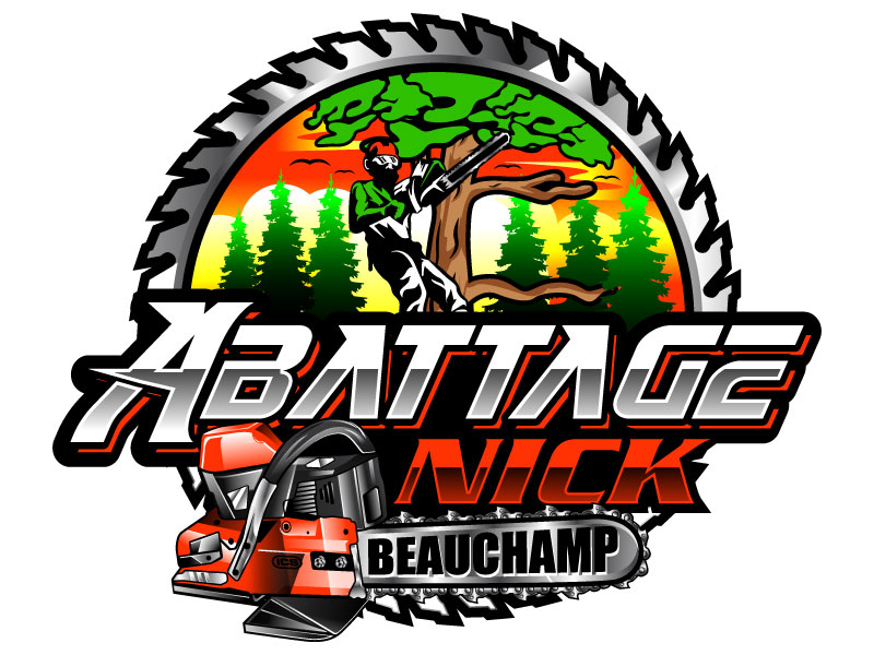 Abattage Nick Beauchamps logo design by Gilate