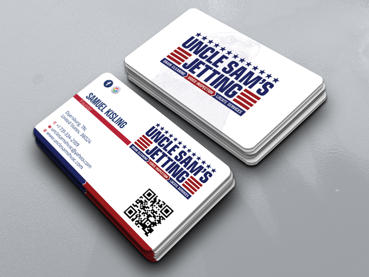 Uncle Sam’s Jetting  [Drain Cleaning , Video Inspection , Locate Services] logo design by Durga
