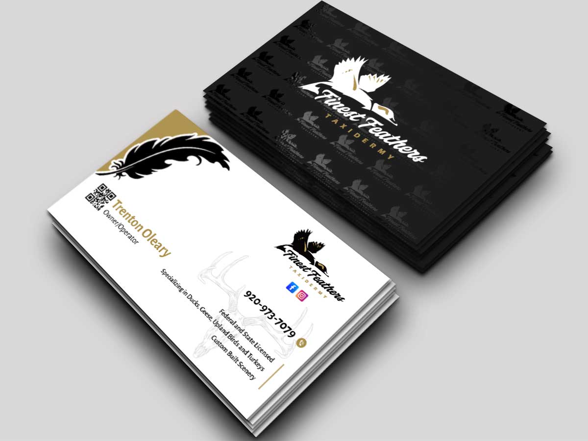 Finest Feathers taxidermy logo design by grea8design