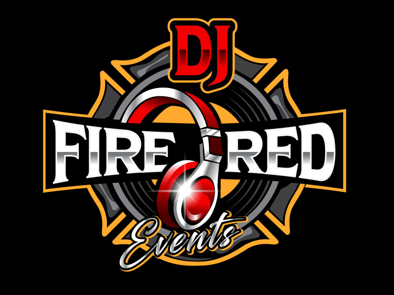 DJ FIRE RED logo design by SDLOGO