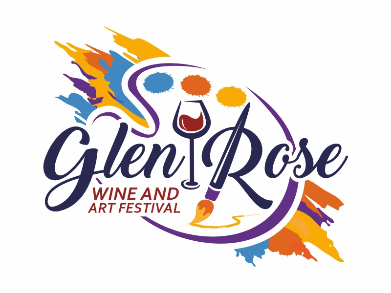 Glen Rose Wine and Art Festival logo design by ruki