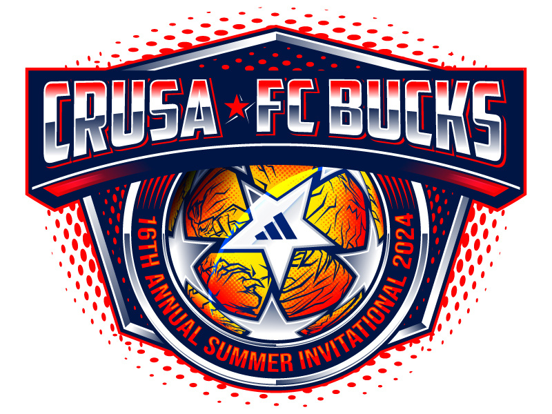 CRUSA FC Bucks 16th Annual Summer Invitational 2024 logo design by LogoQueen