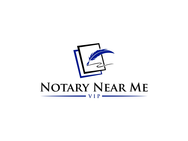 Notary Near Me VIP logo design by luckyprasetyo