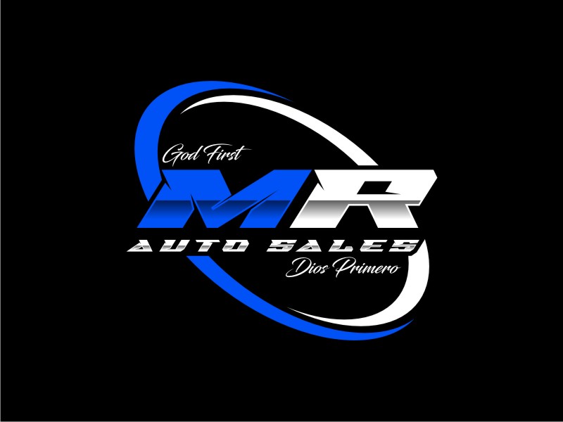 M R Auto Sales logo design by alby