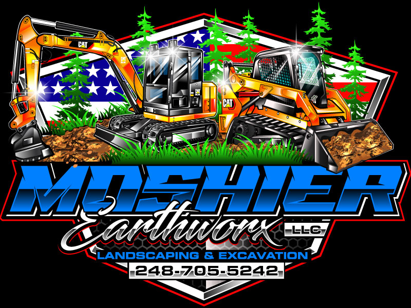 MOSHIER EARTHWORX LLC LANDSCAPING & EXCAVATION 248-705-5242 logo design by LogoQueen