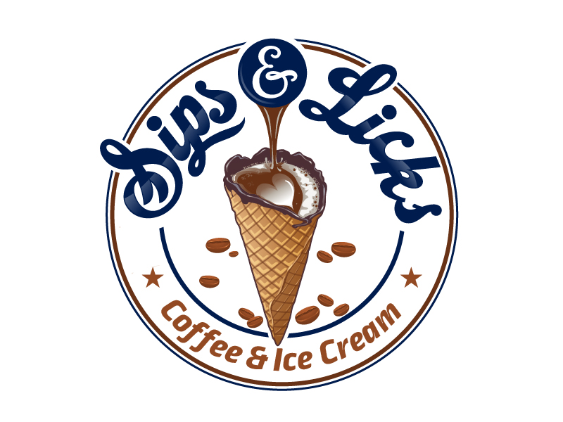 Sips & Licks logo design by logofighter