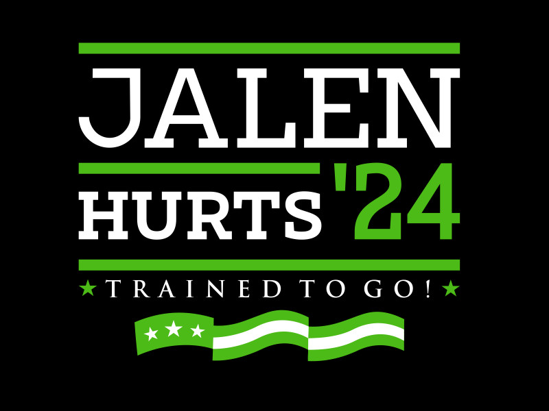 Jalen Hurts '24 Tagline "Trained To Go!" logo design by aura