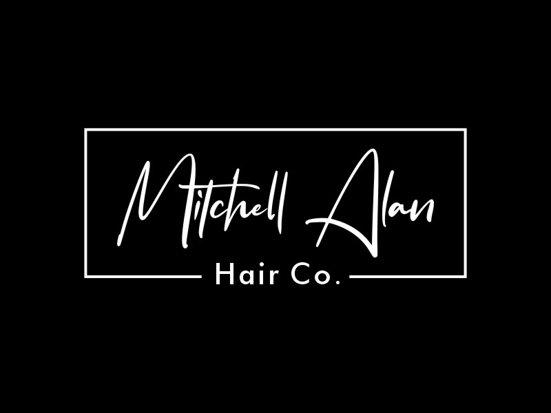 Mitchell Alan hair co. logo design by MariusCC
