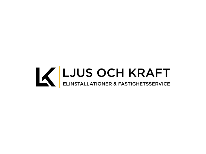 LJUS OCH KRAFT - elinstallationer & fastighetsservice logo design by DuckOn