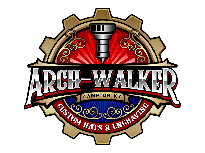 Arch-Walker Custom Hats & Engraving logo design by haze