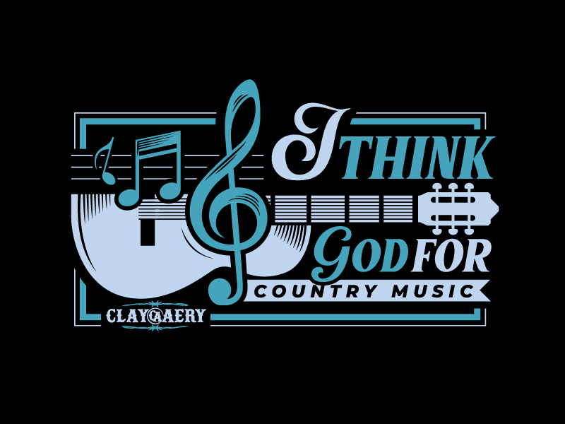 I Think God For Country Music logo design by DreamLogoDesign