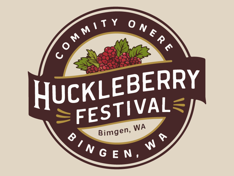 Huckleberry Festival, Bingen, WA logo design by Rahul Biswas