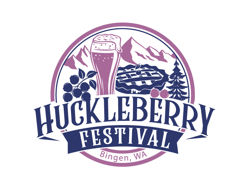 Huckleberry Festival, Bingen, WA logo design by DreamLogoDesign