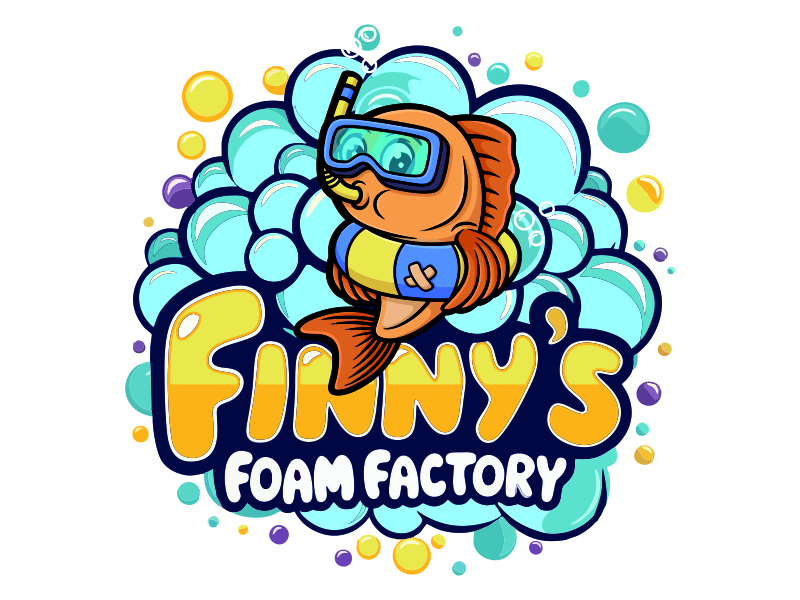 Finny’s Foam Factory logo design by ruki