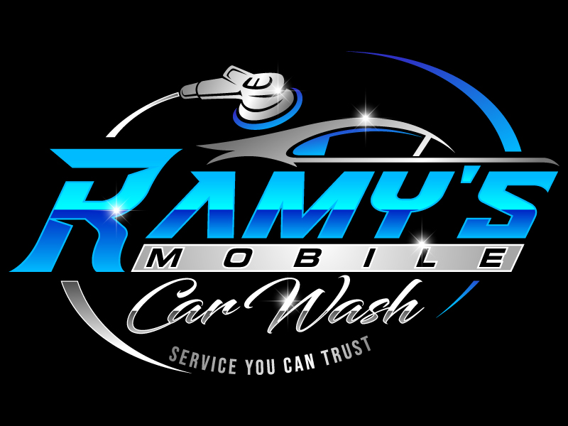 Ramy's Mobile Car Wash. Service you can trust. logo design by design_brush