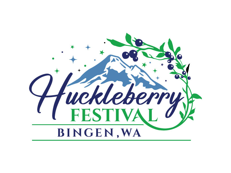 Huckleberry Festival, Bingen, WA logo design by invento