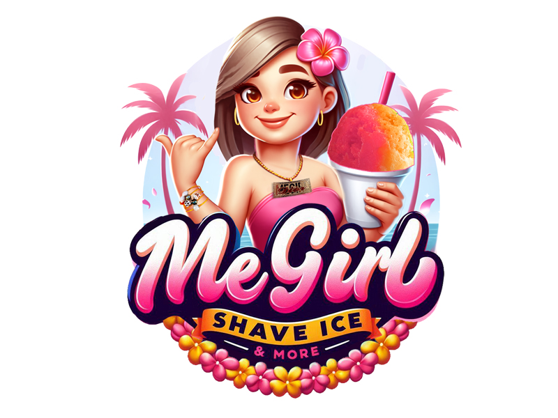 MeGirl Shave Ice & More logo design by Febriyani