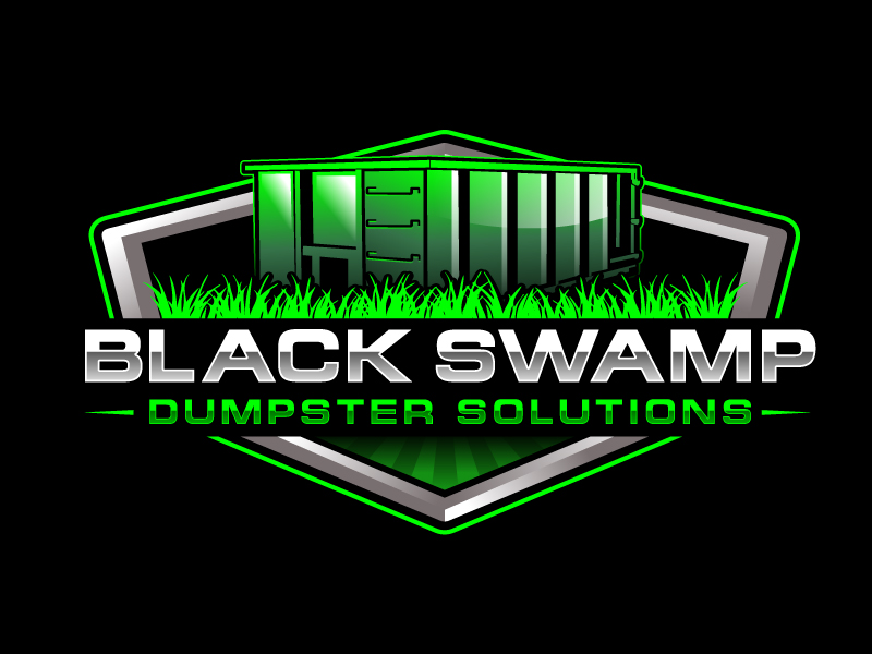 Black Swamp Dumpster Solutions or BS Dumpster Rentals logo design by DreamLogoDesign